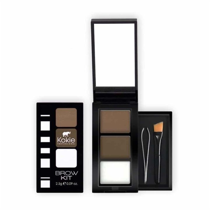 Kokie Eyebrow Kit - Brunette i gruppen HELSE OG SKJØNNHET / Makeup / Øyne og øyebryn / Øyenbrynssett hos TP E-commerce Nordic AB (A11255)