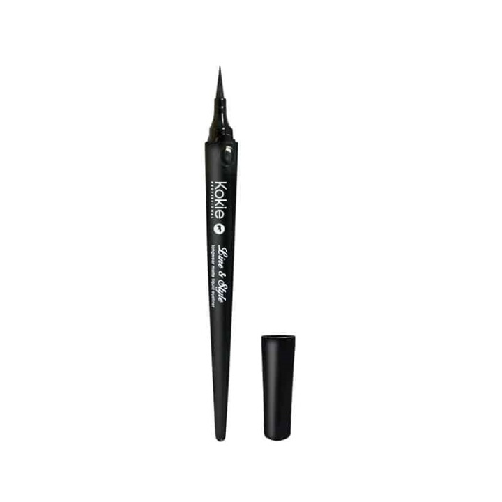 Kokie Line & Style Liquid Longwear Matte Liquid Eyeliner Jet Black i gruppen HELSE OG SKJØNNHET / Makeup / Øyne og øyebryn / Eyeliner/Kajal hos TP E-commerce Nordic AB (A11375)