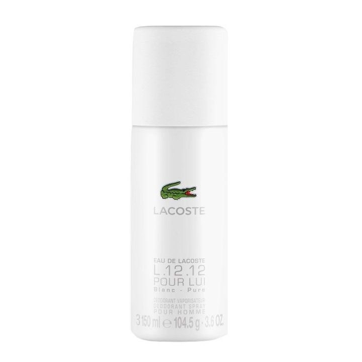 Lacoste Eau De Lacoste L.12.12 Blanc Deo Spray 150 ml i gruppen HELSE OG SKJØNNHET / Duft og parfyme / Deodorant / Deo for han hos TP E-commerce Nordic AB (A11577)