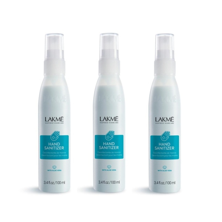 3-pack Lakmé Hand Sanitizer With Aloe Vera 100ml i gruppen HELSE OG SKJØNNHET / Helsepleie / Hånddesinfeksjon hos TP E-commerce Nordic AB (A11586)