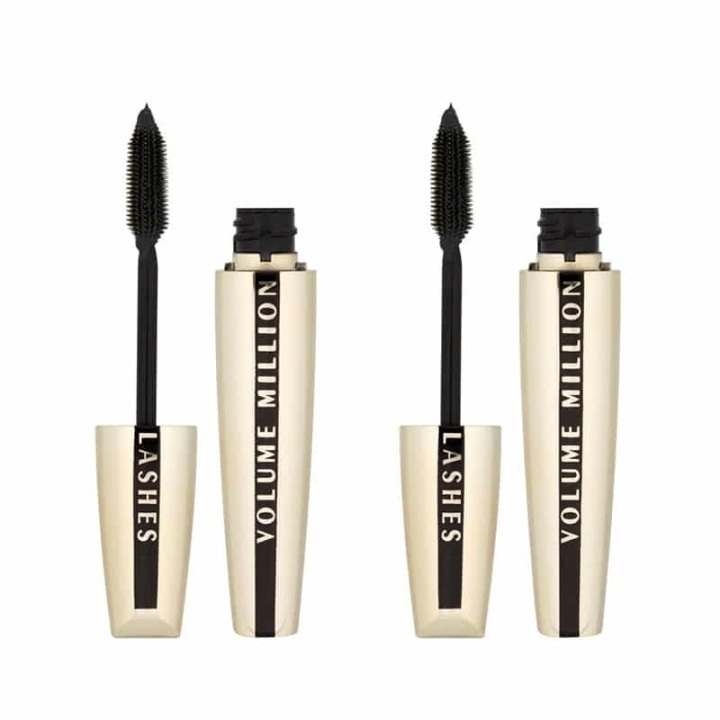 2-pack LOreal Paris Volume Million Lashes Mascara Black 10,5ml i gruppen HELSE OG SKJØNNHET / Makeup / Øyne og øyebryn / Mascara hos TP E-commerce Nordic AB (A11630)