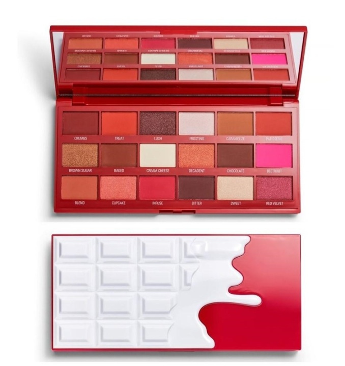 Makeup Revolution Chocolate Palette - Red Velvet i gruppen HELSE OG SKJØNNHET / Makeup / Øyne og øyebryn / Øyeskygger hos TP E-commerce Nordic AB (A11762)