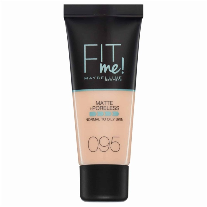 Maybelline Fit Me Matte + Poreless Foundation - 095 Fair Porcelain i gruppen HELSE OG SKJØNNHET / Makeup / Makeup ansikt / Foundation hos TP E-commerce Nordic AB (A12133)