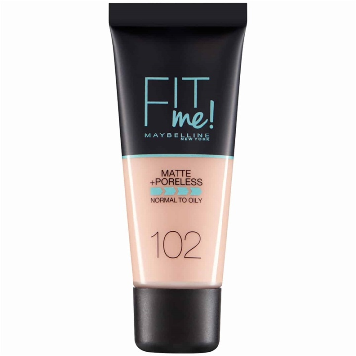 Maybelline Fit Me Matte + Poreless Foundation - 102 Fair Ivory i gruppen HELSE OG SKJØNNHET / Makeup / Makeup ansikt / Foundation hos TP E-commerce Nordic AB (A12135)