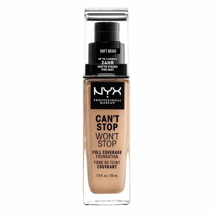 NYX PROF. MAKEUP Cant Stop Wont Stop Foundation - Soft Beige i gruppen HELSE OG SKJØNNHET / Makeup / Makeup ansikt / Foundation hos TP E-commerce Nordic AB (A12426)