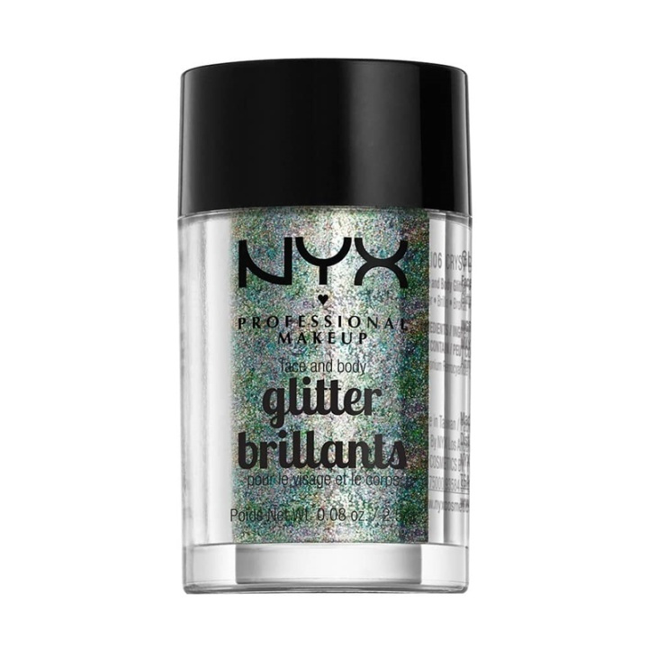 NYX PROF. MAKEUP Face & Body Glitter - 06 Crystal 2,5g i gruppen HELSE OG SKJØNNHET / Makeup / Makeup ansikt / Glitter hos TP E-commerce Nordic AB (A12454)