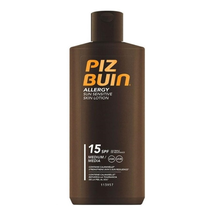 Piz Buin Allergy Sun Sensitive Skin Lotion, solkrem SPF15 200 ml i gruppen HELSE OG SKJØNNHET / Hudpleie / Soling / Solkrem hos TP E-commerce Nordic AB (A12739)