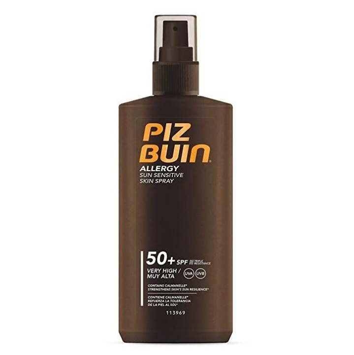 Piz Buin Allergy Sun Sensitive Skin Spray, solbeskyttelsesfaktor SPF50+ 200 ml i gruppen HELSE OG SKJØNNHET / Hudpleie / Soling / Solkrem hos TP E-commerce Nordic AB (A12741)