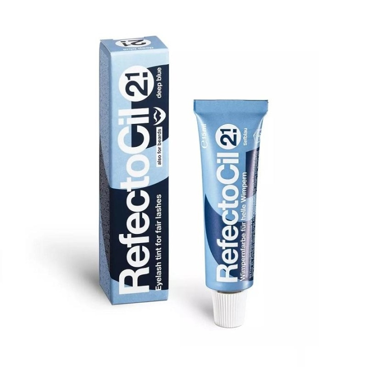 RefectoCil Øyenvippe- og øyenbrynfarge Deep Blue No. 2.1 - 15ml i gruppen HELSE OG SKJØNNHET / Makeup / Øyne og øyebryn / Mascara hos TP E-commerce Nordic AB (A12836)