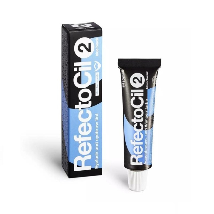RefectoCil Øyenvippe- og øyenbrynfarge Navy Black No. 2 - 15ml i gruppen HELSE OG SKJØNNHET / Makeup / Øyne og øyebryn / Mascara hos TP E-commerce Nordic AB (A12839)