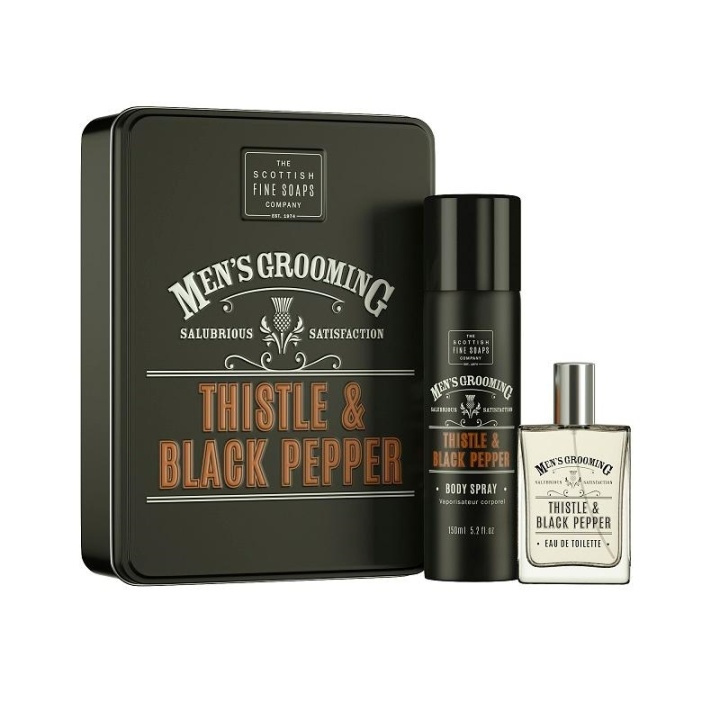 Gavesett Scottish Fine Soap Thistle & Black Pepper Fragrance Duo Edt i gruppen HELSE OG SKJØNNHET / Gavesett / Gavesett for ham hos TP E-commerce Nordic AB (A13048)