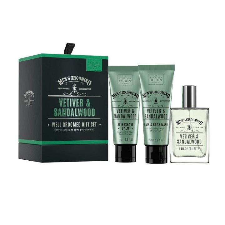 Giftset Scottish Fine Soaps Thistle & Black Pepper Well Groomed Gift Set i gruppen HELSE OG SKJØNNHET / Gavesett / Gavesett for ham hos TP E-commerce Nordic AB (A13051)