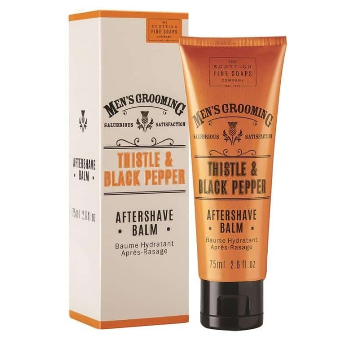 Scottish Fine Soaps Thistle & Black Pepper Aftershave Balm 75 ml i gruppen HELSE OG SKJØNNHET / Gavesett / Gavesett for ham hos TP E-commerce Nordic AB (A13064)