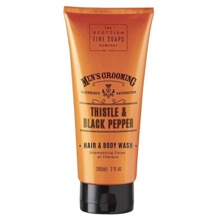 Scottish Fine Soaps Thistle & Black Pepper Hair & Body Wash 200 ml i gruppen HELSE OG SKJØNNHET / Gavesett / Gavesett for ham hos TP E-commerce Nordic AB (A13072)