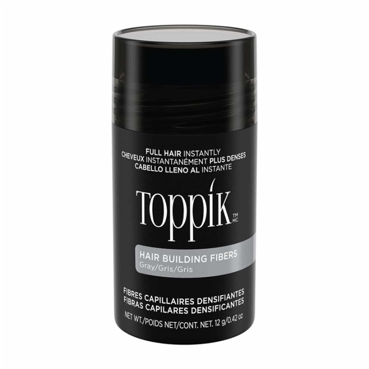 Toppik Hair Building Fibers Regular 12g - Gray i gruppen HELSE OG SKJØNNHET / Hår & styling / Hårstyling / Volumprodukter hos TP E-commerce Nordic AB (A13105)