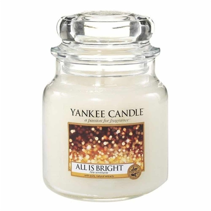 Yankee Candle Classic Medium Jar All is Bright 411 g i gruppen HELSE OG SKJØNNHET / Duft og parfyme / Andre dufter / Duftlys hos TP E-commerce Nordic AB (A13275)