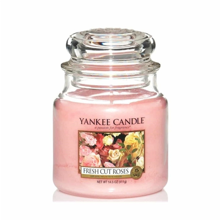 Yankee Candle Classic Medium Jar Fresh Cut Roses 411g i gruppen HELSE OG SKJØNNHET / Duft og parfyme / Andre dufter / Duftlys hos TP E-commerce Nordic AB (A13283)