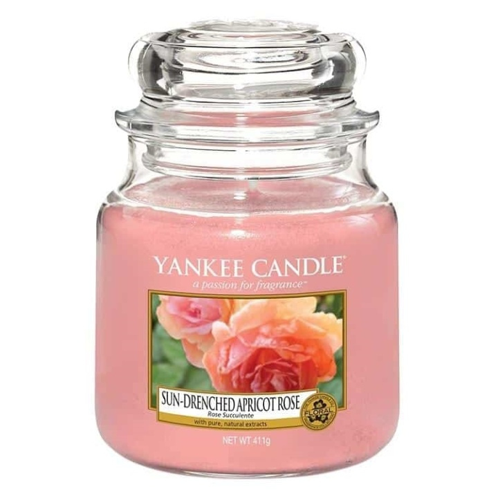 Yankee Candle Classic Medium Jar Sun-Drenched Apricot Rose 411g i gruppen HELSE OG SKJØNNHET / Duft og parfyme / Andre dufter / Duftlys hos TP E-commerce Nordic AB (A13290)