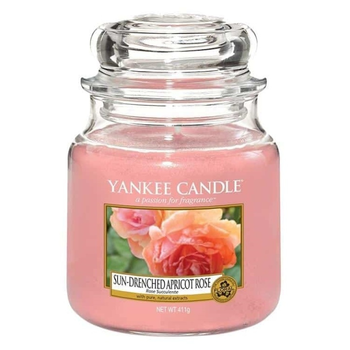 Yankee Candle Classic Medium Jar Sun-Drenched Apricot Rose 411 g i gruppen HELSE OG SKJØNNHET / Duft og parfyme / Andre dufter / Duftlys hos TP E-commerce Nordic AB (A13290)
