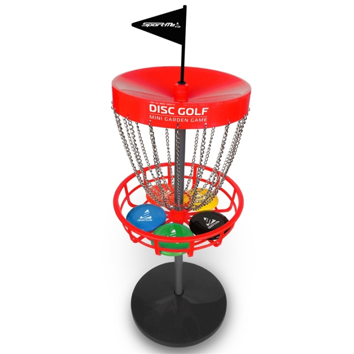 SportMe Discgolfsett med kurv i gruppen LEKER, BARN OG BABY / Uteleker / Sport & spill hos TP E-commerce Nordic AB (A13588)