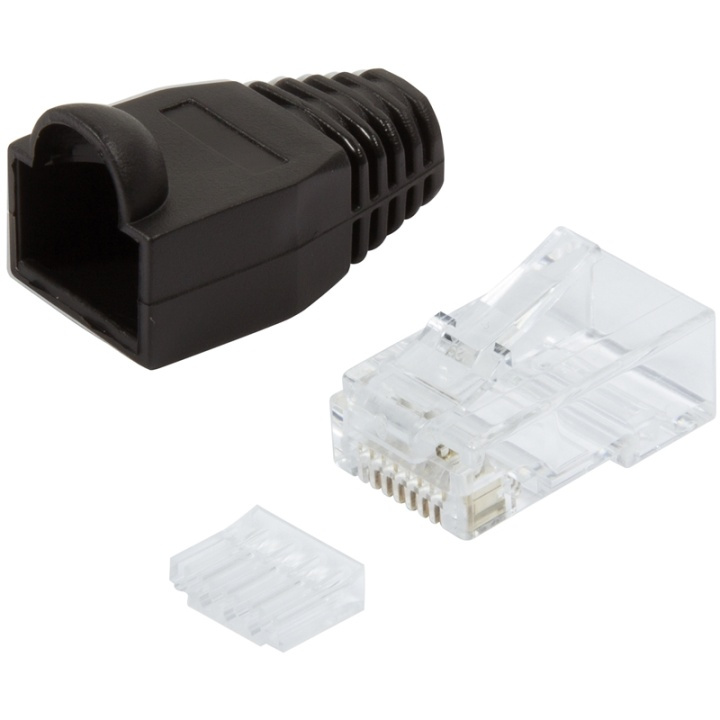 LogiLink Modulær plugg + bøyebeskyttelse Cat6 Oskärm 100+100stk i gruppen Datautstyr / Kabler og adaptere / Nettverk / Adaptere og koblinger hos TP E-commerce Nordic AB (A13791)