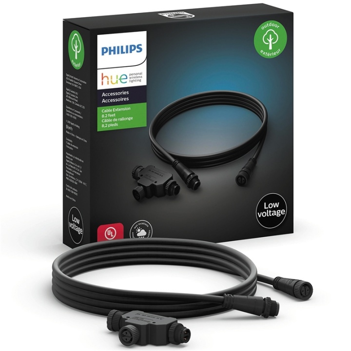 Philips Hue Utendørs T-kontakt + 2,5 m kabel i gruppen HJEM, HUS OG HAGE / Smarthus / Smart belysning hos TP E-commerce Nordic AB (A13846)
