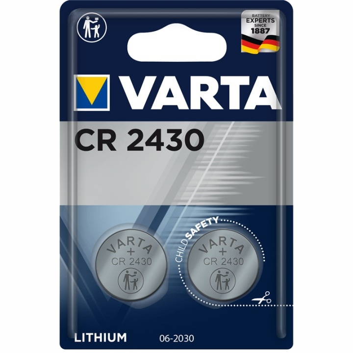 Varta CR2430 3V Lithium Knappcellsba i gruppen Elektronikk / Batterier & Ladere / Batterier / knappcelle hos TP E-commerce Nordic AB (A13892)