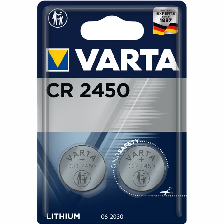 Varta CR2450 3V Lithium Knappcellsba i gruppen Elektronikk / Batterier & Ladere / Batterier / knappcelle hos TP E-commerce Nordic AB (A13893)