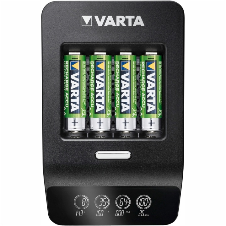 Varta LCD Ultrahurtiglader AA/AAA inkl. 4xAA i gruppen Elektronikk / Batterier & Ladere / Batterilader hos TP E-commerce Nordic AB (A13896)