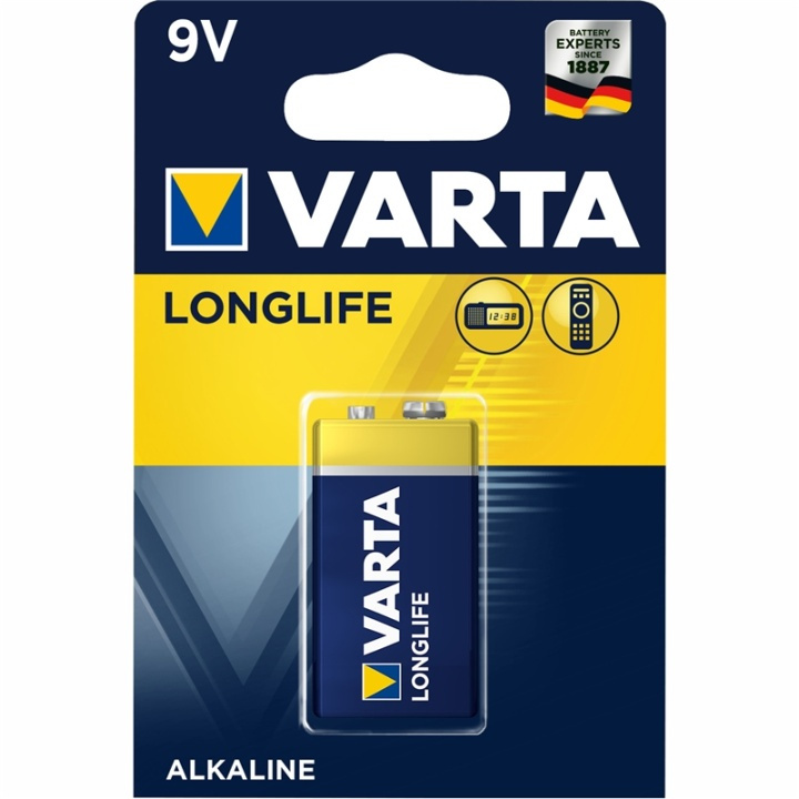 Varta Longlife 9V-batteri 1-pk i gruppen Elektronikk / Batterier & Ladere / Batterilader hos TP E-commerce Nordic AB (A13897)