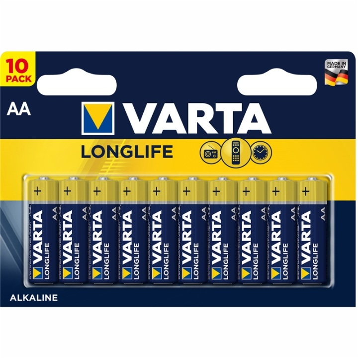 Varta Longlife AA / LR6 Batteri 10-p i gruppen Elektronikk / Batterier & Ladere / Batterier / AA hos TP E-commerce Nordic AB (A13898)