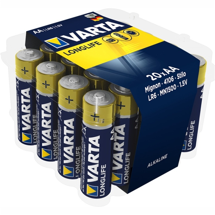 Varta Longlife AA / LR6-batteri 20-pakning i gruppen Elektronikk / Batterier & Ladere / Batterier / AA hos TP E-commerce Nordic AB (A13899)