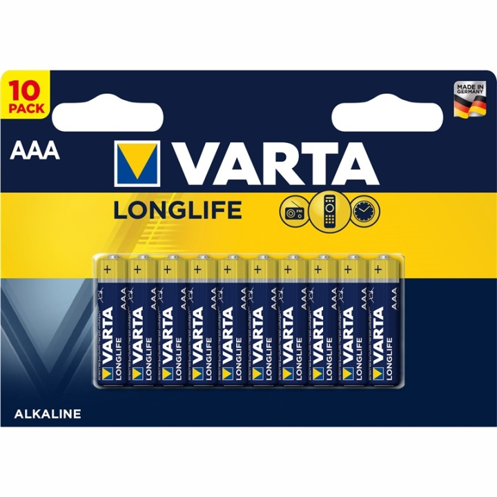 Varta Longlife AAA / LR03 Batteri 10 i gruppen Elektronikk / Batterier & Ladere / Batterier / AAA hos TP E-commerce Nordic AB (A13901)