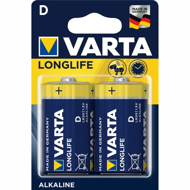 Varta Longlife D / LR20-batteri 2-pk i gruppen Elektronikk / Batterier & Ladere / Batterier / Andre hos TP E-commerce Nordic AB (A13905)