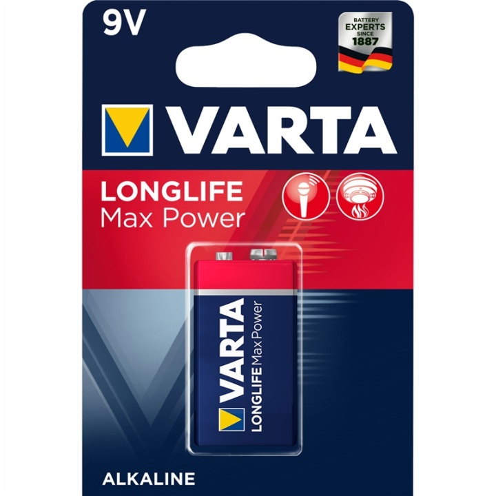 Varta Longlife Max Power 9V Batteri i gruppen Elektronikk / Batterier & Ladere / Batterier / 9V hos TP E-commerce Nordic AB (A13906)