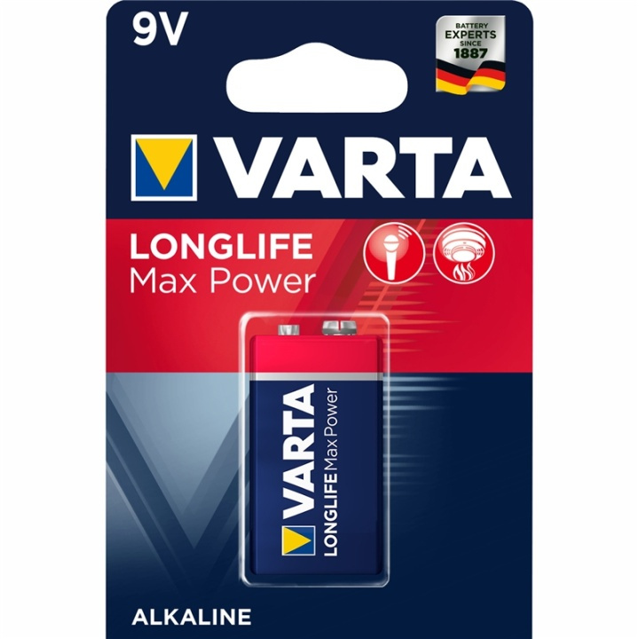 Varta Longlife Max Power 9V-batteri i gruppen Elektronikk / Batterier & Ladere / Batterier / 9V hos TP E-commerce Nordic AB (A13906)