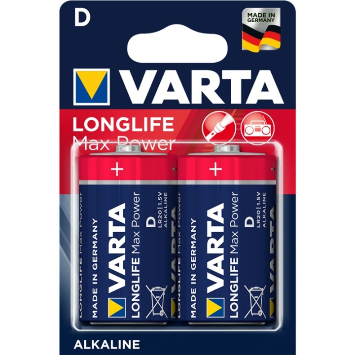 Varta Longlife Max Power D / LR20 Ba i gruppen Elektronikk / Batterier & Ladere / Batterier / Andre hos TP E-commerce Nordic AB (A13910)