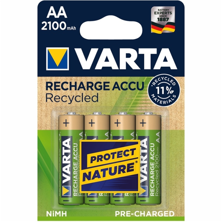 VARTA Battery AA 4 pcs 2100 mAh - Rechargeable i gruppen Elektronikk / Batterier & Ladere / Oppladbare batterier / AA hos TP E-commerce Nordic AB (A13912)