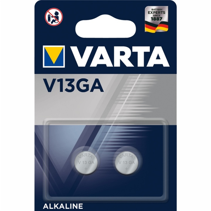 Varta V13GA / LR44 1,5V Batteri 2-pa i gruppen Elektronikk / Batterier & Ladere / Batterier / knappcelle hos TP E-commerce Nordic AB (A13913)