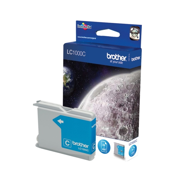 Brother LC1000C blekkpatroner 1 stk Original Cyan i gruppen Datautstyr / Skrivere og tilbehør / Blekk og toner / Blekkpatroner / Brother hos TP E-commerce Nordic AB (A13954)