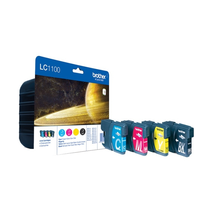 Brother LC-1100VALBPDR blekkpatroner 4 stk Original svart, cyan, magenta, gul i gruppen Datautstyr / Skrivere og tilbehør / Blekk og toner / Blekkpatroner / Brother hos TP E-commerce Nordic AB (A13957)