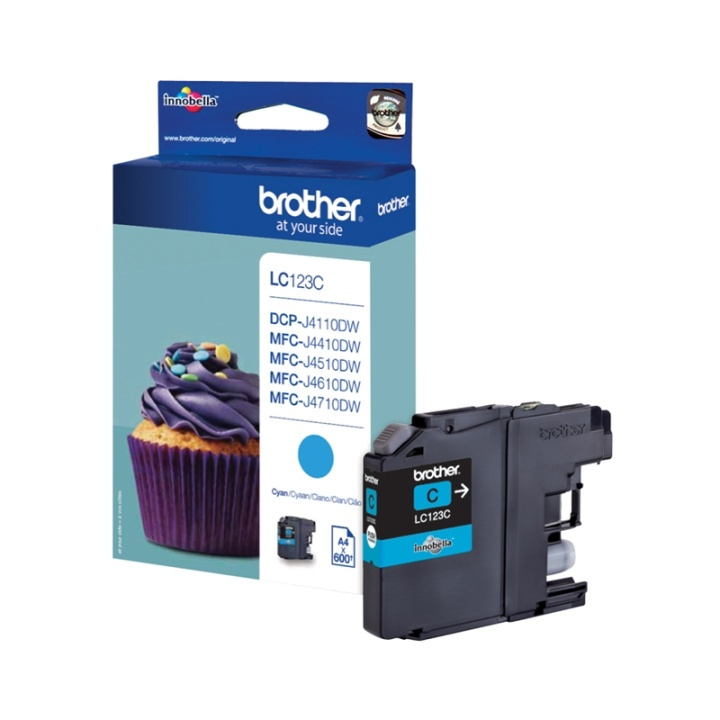 Brother LC-123C blekkpatroner 1 stk Original høy (XL) kapasitet Cyan i gruppen Datautstyr / Skrivere og tilbehør / Blekk og toner / Blekkpatroner / Brother hos TP E-commerce Nordic AB (A13970)