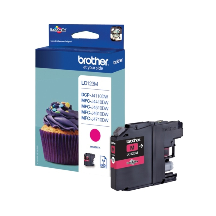 Brother LC-123M blekkpatroner 1 stk. original magenta med høy (XL) kapasitet i gruppen Datautstyr / Skrivere og tilbehør / Blekk og toner / Blekkpatroner / Brother hos TP E-commerce Nordic AB (A13971)
