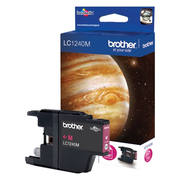 Brother LC-1240M bläckpatroner 1 styck Original Magenta i gruppen Datautstyr / Skrivere og tilbehør / Blekk og toner / Blekkpatroner / Brother hos TP E-commerce Nordic AB (A13976)