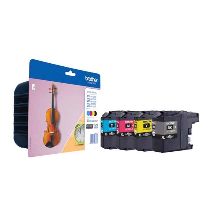 Brother LC-127XLVALBPDR blekkpatroner 4 stk Original svart, cyan, magenta, gul i gruppen Datautstyr / Skrivere og tilbehør / Blekk og toner / Blekkpatroner / Brother hos TP E-commerce Nordic AB (A13982)