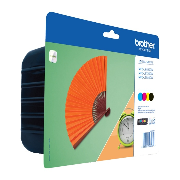 Brother LC-129XLVALBPDR blekkpatroner 4 stk Original blekkpatroner i svart, cyan, magenta, gul i gruppen Datautstyr / Skrivere og tilbehør / Blekk og toner / Blekkpatroner / Brother hos TP E-commerce Nordic AB (A13985)
