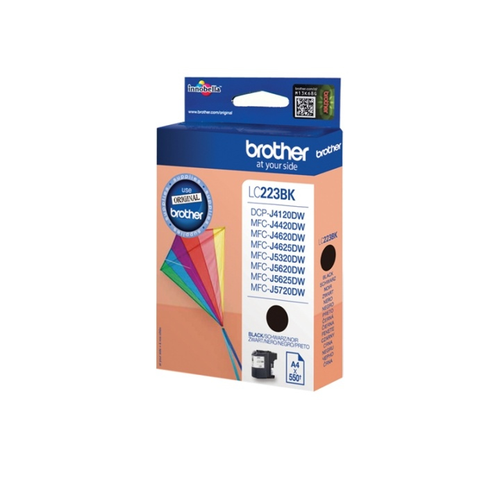 Brother LC-223BK blekkpatroner 1 stk Original svart i gruppen Datautstyr / Skrivere og tilbehør / Blekk og toner / Blekkpatroner / Brother hos TP E-commerce Nordic AB (A13993)