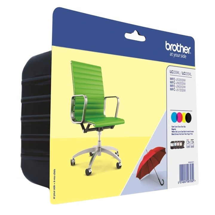 Brother LC-229XLVALBP blekkpatroner 1 stk Original svart, cyan, magenta, gul i gruppen Datautstyr / Skrivere og tilbehør / Blekk og toner / Blekkpatroner / Brother hos TP E-commerce Nordic AB (A14002)