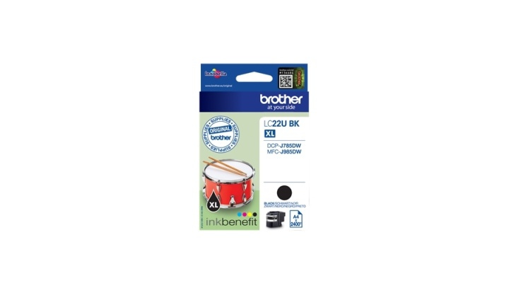 Brother LC-22UBK bläckpatroner Original Hög (XL) avkastning Svart i gruppen Datautstyr / Skrivere og tilbehør / Blekk og toner / Blekkpatroner / Brother hos TP E-commerce Nordic AB (A14004)