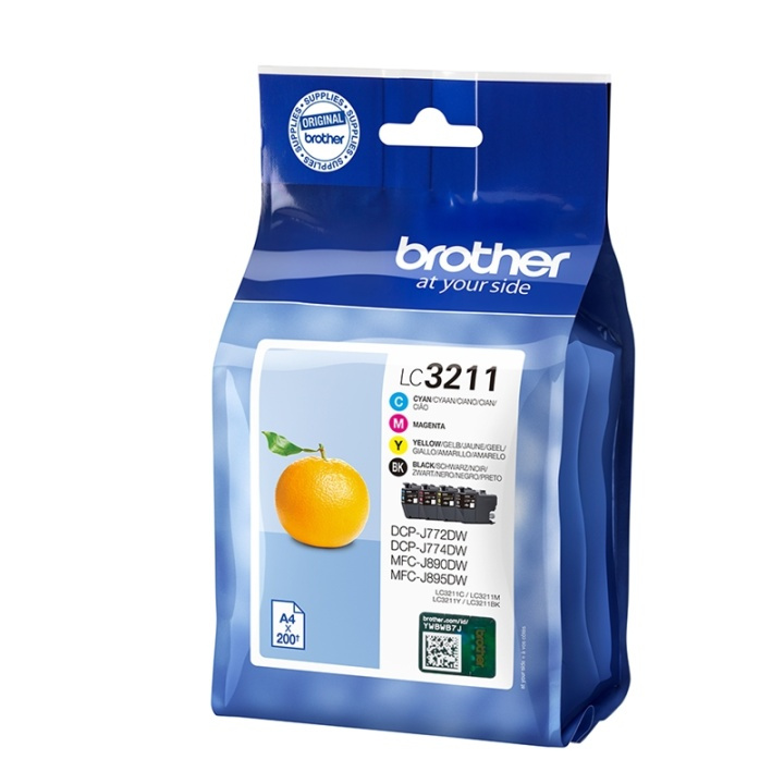 Brother LC-3211VAL blekkpatroner Original Standard Yield Black, Cyan, Magenta i gruppen Datautstyr / Skrivere og tilbehør / Blekk og toner / Blekkpatroner / Brother hos TP E-commerce Nordic AB (A14006)